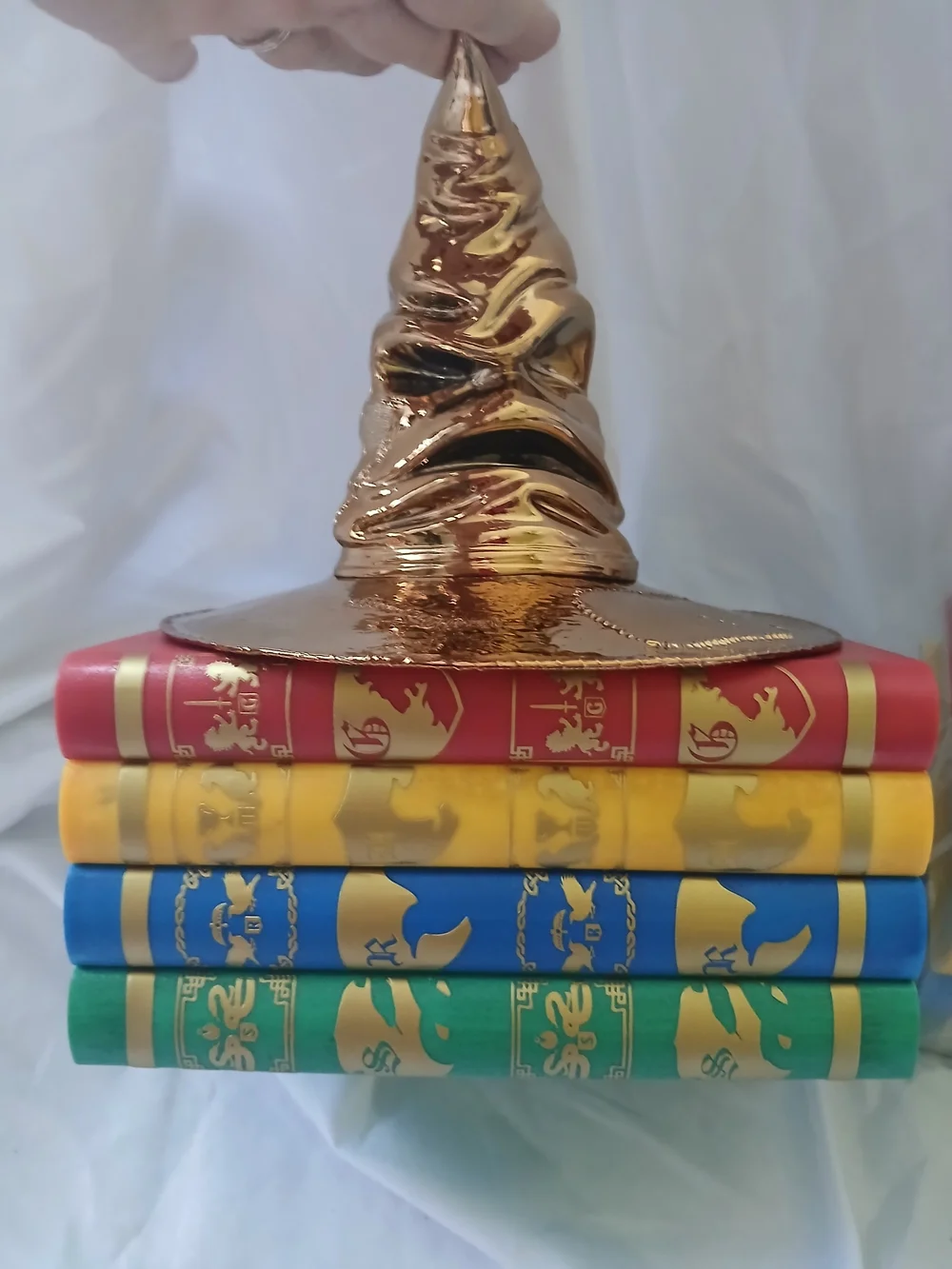 Cinemark Harry Potter 25th Anniversary Gold Sorting Hat Popcorn Bucket In Hand